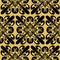 Arabic seamless pattern black gold shimmer color, luxury tile mosaic symmetrical glitter square pattern for design