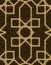 Arabic seamless pattern embroidery with gold thread style. Traditional arab geometric decorative background Vector