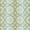 Arabic seamless pattern. Traditional Islamic mosque window with gold grid mosaic
