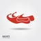 Arabic shoes icon. Flat illustration of arabic shoes vector icon