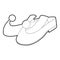 Arabic shoes icon, outline style