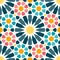 Arabic style seamless pattern with modern colors
