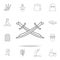 arabic sword icon. Detailed set of Arab culture icons. Premium graphic design. One of the collection icons for websites, web desig