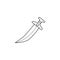 arabic sword icon. Element of Arab culture icon for mobile concept and web apps. Thin line icon for website design and developmen