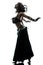 Arabic woman belly dancer dancing