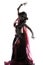 Arabic woman belly dancer dancing silhouette