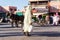 Arabic woman in Marrakesh in motion blur