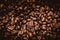 Arabica brown rosted coffee beans