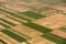 Arable land in Voijvodina photographed from air