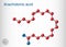 Arachidonic acid, AA, ARA molecule. It is unsaturated omega-6 fatty acid, is precursor in biosynthesis of prostaglandins,