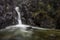 The `Arado` waterfall in a raining day, UNESCO World Heritage Geres National Park.