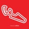 Aragon circuit, spain. Motorsport race track vector map