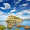 Aragonese Castle is most visited landmark near Ischia island, It