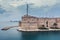 Aragonese Castle of Taranto and revolving bridge on the channel between Big and Small sea. Puglia, Italy.