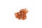 aragonite mineral stone macro on white background