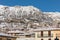 Arahova village covered with snow