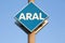 Aral sign on a panel