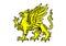 Araldic logo representing a griffin passant