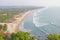 Arambol Beach. View from the sky, from above, aerophoto, point