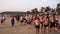 Arambol, India - February 2020. Tourist ethnic market on the beach in Arambol, Goa.
