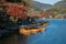 Arashiyama in beautiful autumn season colours.