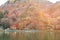 Arashiyama mountain autumn season water lake