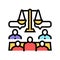 arbitration law dictionary color icon vector illustration