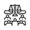arbitration law dictionary line icon vector illustration