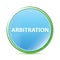 Arbitration natural aqua cyan blue round button