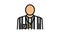 arbitrator judge or referee soccer color icon animation