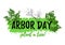 Arbor day grunge banner