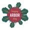 Arbor Day. Picture of a tree. Vector illustration for a holiday. Symbol of arboriculture, forests, agriculture. Space