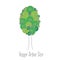 Arbor Day. Picture of a tree. Vector illustration for a holiday. Symbol of arboriculture, forests, agriculture. Space