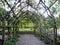 Arbor in the garden at Rivau Castle in Indre et Loire near Chinon.