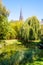 Arboretum of the botanical garden of the university of Strasbourg, France