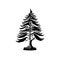 Arborvitae Icon hand draw black colour tree day logo symbol perfect