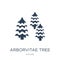 arborvitae tree icon in trendy design style. arborvitae tree icon isolated on white background. arborvitae tree vector icon simple