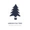 arborvitae tree icon on white background. Simple element illustration from Nature concept