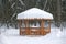 Arbour in the winter forest