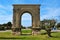 Arc de Bera, an ancient roman triumphal arch in Roda de Bera, Sp