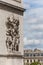 Arc de Triomphe detail showing facade statues