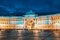 Arc de Triomphe of the General Headquarters Building on Palace Square. Saint Petersburg .Russia