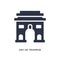 arc de triomphe icon on white background. Simple element illustration from buildings concept