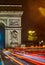 Arc de Triomphe at night.