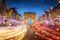 Arc de triomphe Paris city at sunset