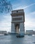 Arc de Triomphe in Paris daytime traffic vertical photo