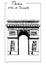 Arc de Triomphe, Paris, France. triumphal arch, sketch vector illustration