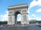 Arc de Triomphe with tourists around