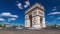 The Arc de Triomphe Triumphal Arch of the Star timelapse hyperlapse is famous monument in Paris