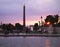 Arc De Triomphe and Tuileries Garden at Sunset in Paris